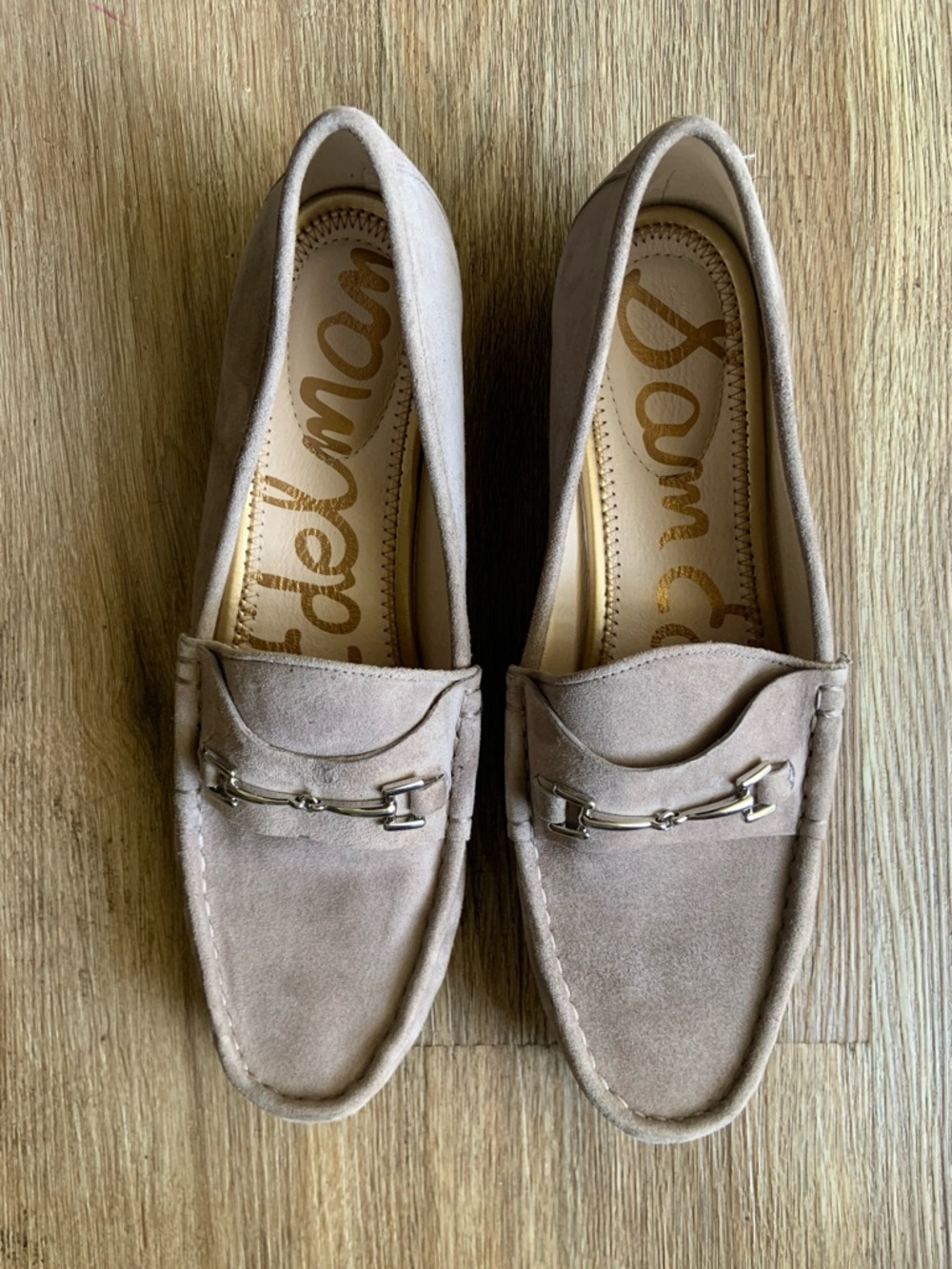 Sam Edelman Loraine Grey Suede Bit Loafers - Size 10.5
